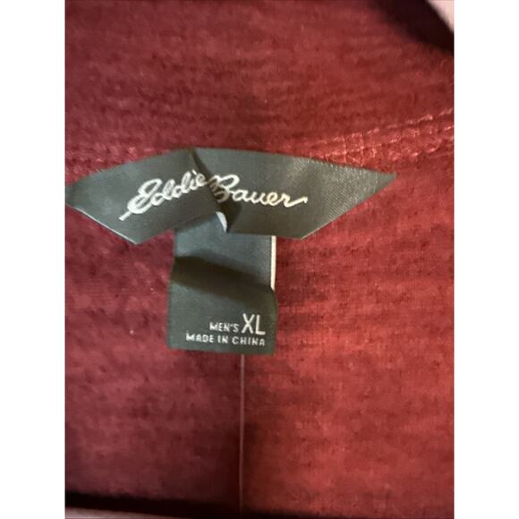 Eddie Bauer Cloud Quarter Zip Pullover, XL, Berry - Picture 3 of 6